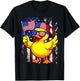 4th Of July Patriotic Rubber Duck USA Flag Funny Duck T-Shirt - T-Shirt | Black