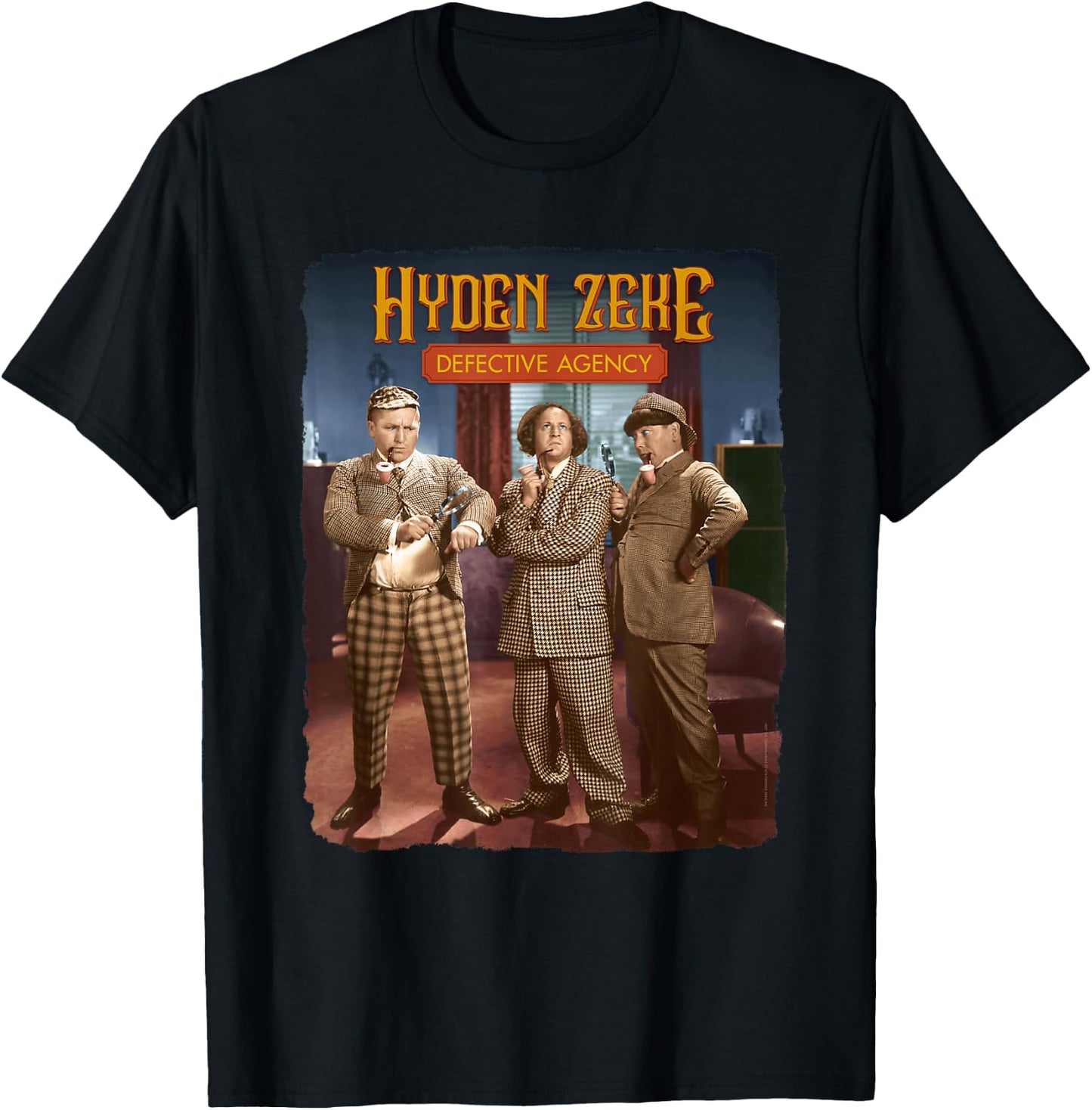 The Three Stooges - Hyden Zeke Defective Detectives T-Shirt - T-Shirt | Black