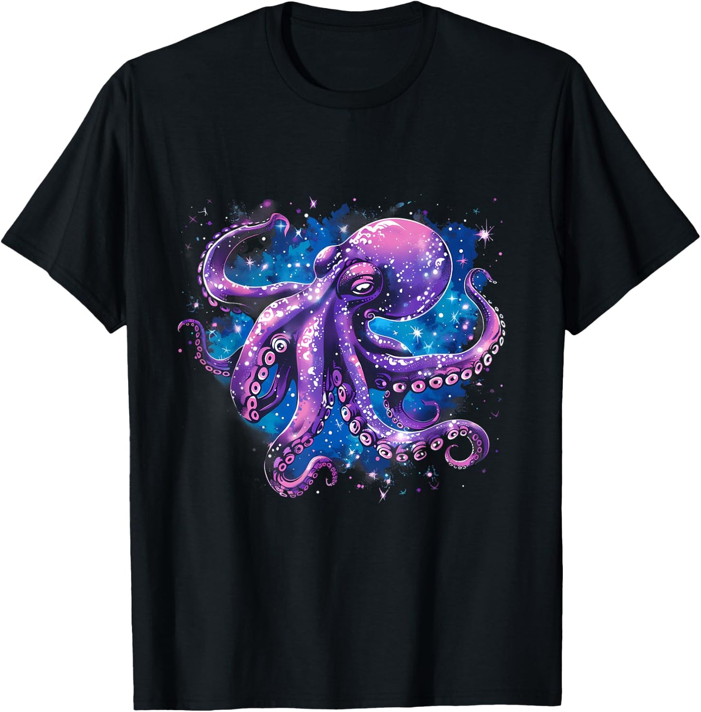 Octopus Motif Sea Ocean Octopus Ocean Sea Animal Lover T-Shirt - T-Shirt | Black