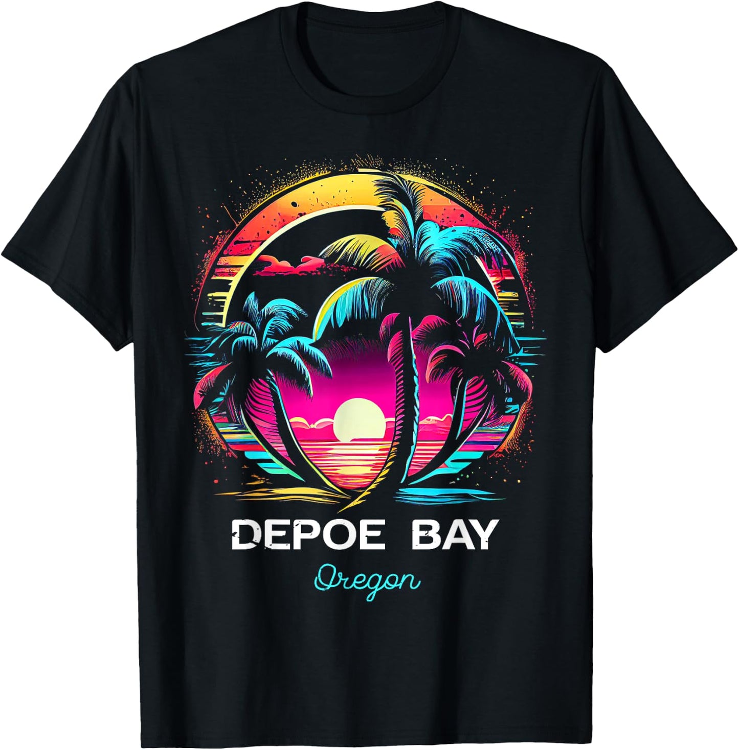 Depoe Bay Oregon T-Shirt - T-Shirt | Black