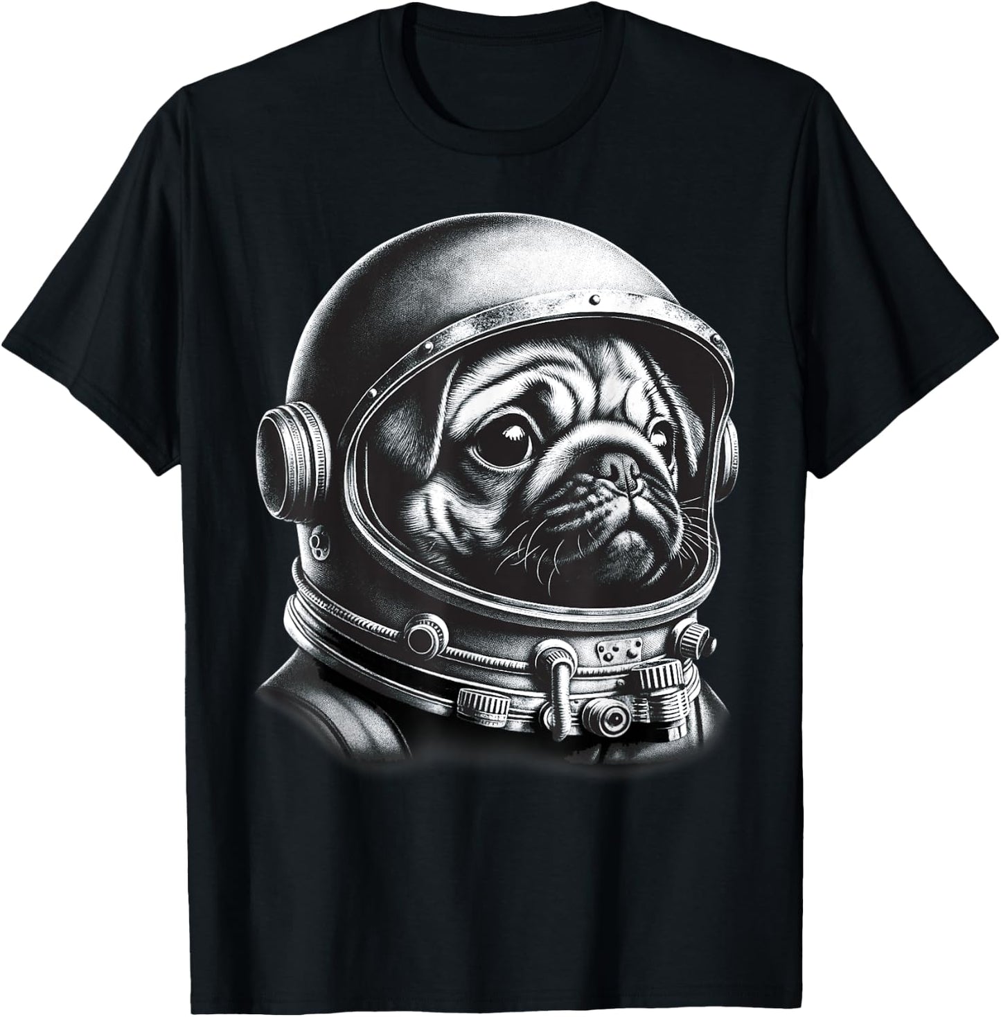 Pug Astronaut In Space Costume Pug Gifts Men Kids Women T-Shirt - T-Shirt | Black
