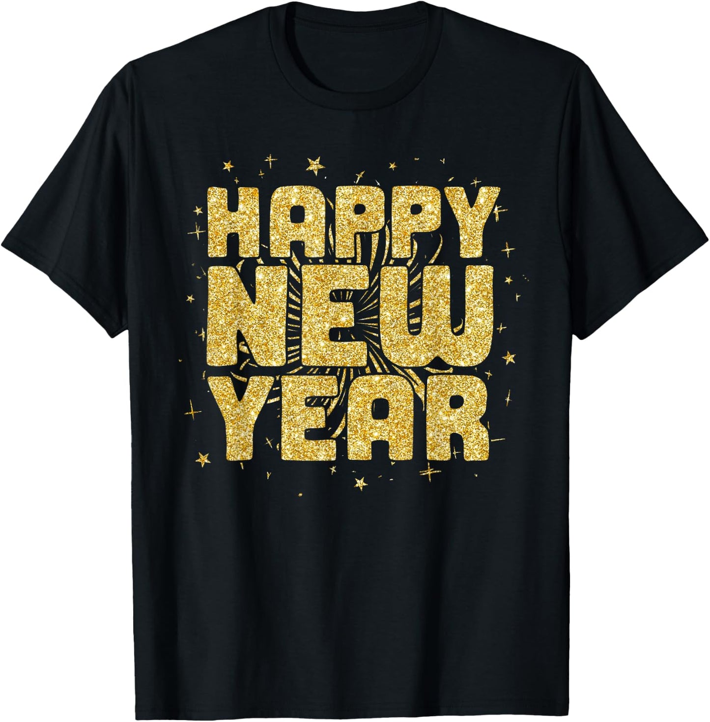 Happy New Year 2026 New Years Eve Party Countdown Fireworks T-Shirt - T-Shirt | Black