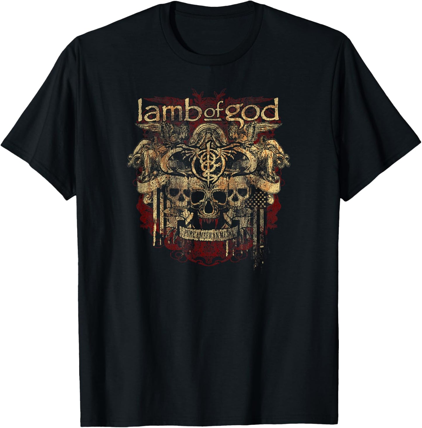 Lamb of God – Pure American Metal Gold T-Shirt - T-Shirt | Black