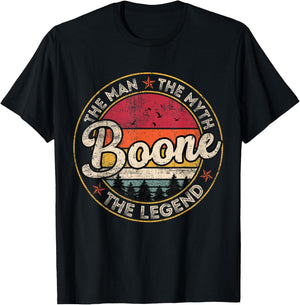 Boone The Man The Myth The Legend Personalized Name T-Shirt - T-Shirt | Black