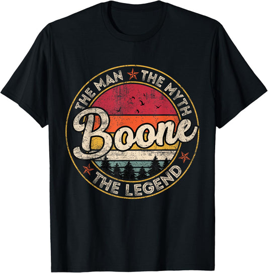 Boone The Man The Myth The Legend Personalized Name T-Shirt - T-Shirt | Black