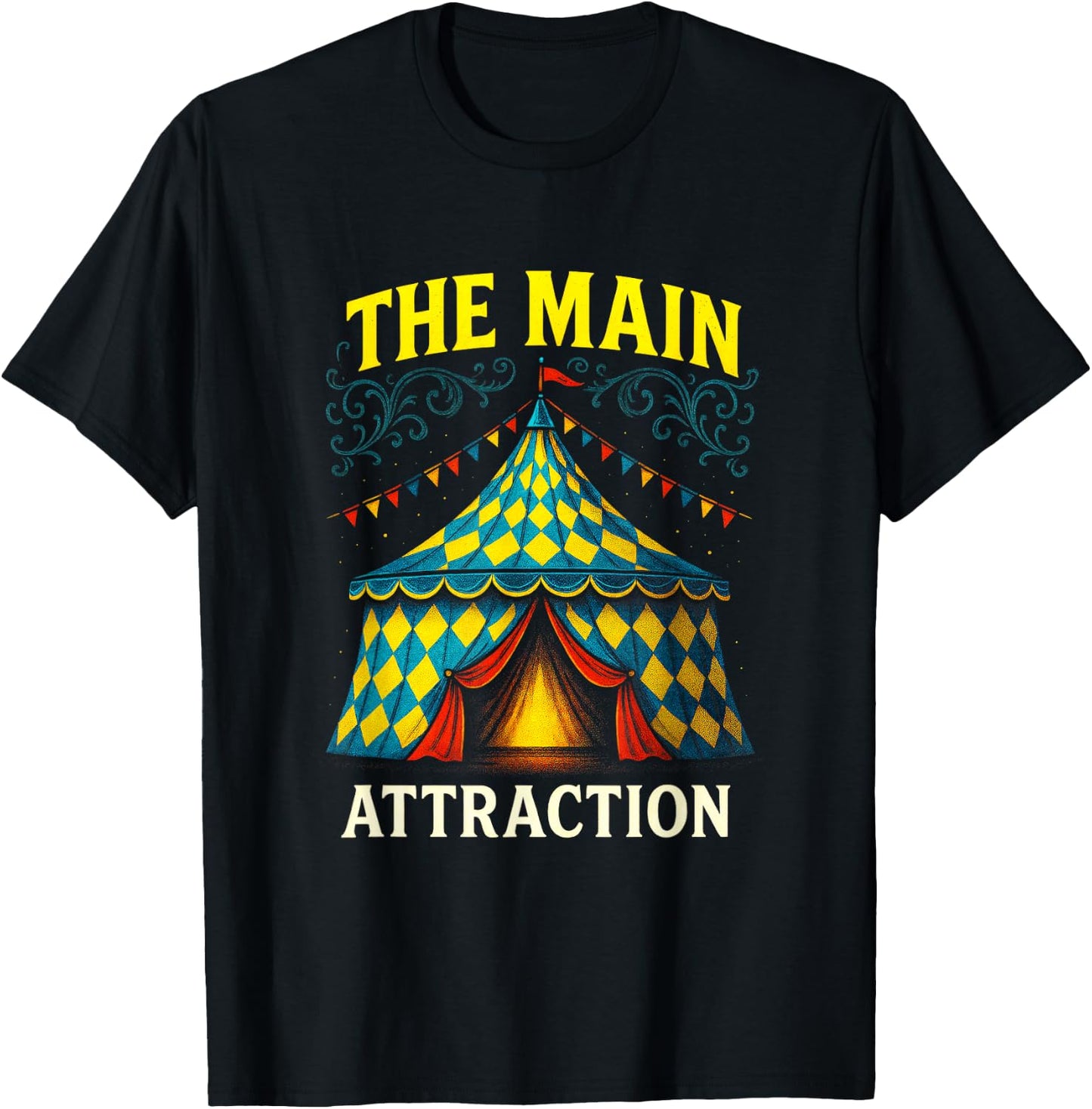 The Main Attraction - Circus Carnival Vintage T-Shirt - T-Shirt | Black