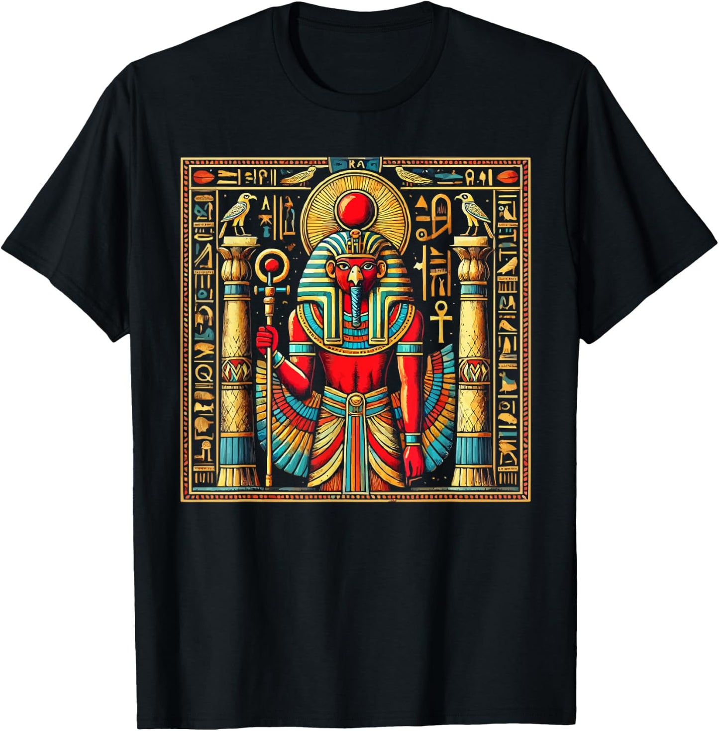 Thoth Egyptian God Egyptian Mythology Pyramid Ancient Egypt T-Shirt - T-Shirt | Black
