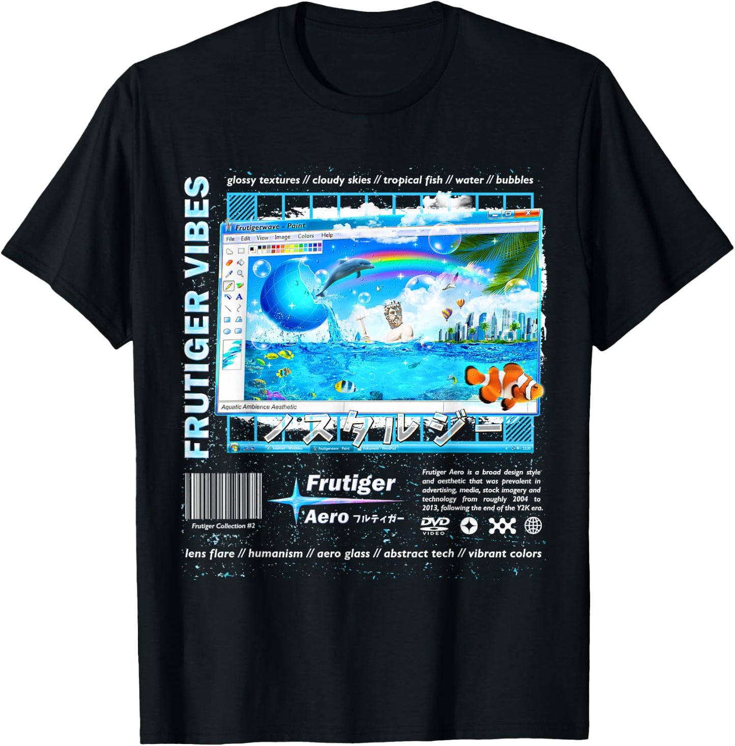 Frutiger Aero Fashion Collection - Frutiger Vibes T-Shirt - T-Shirt | Black