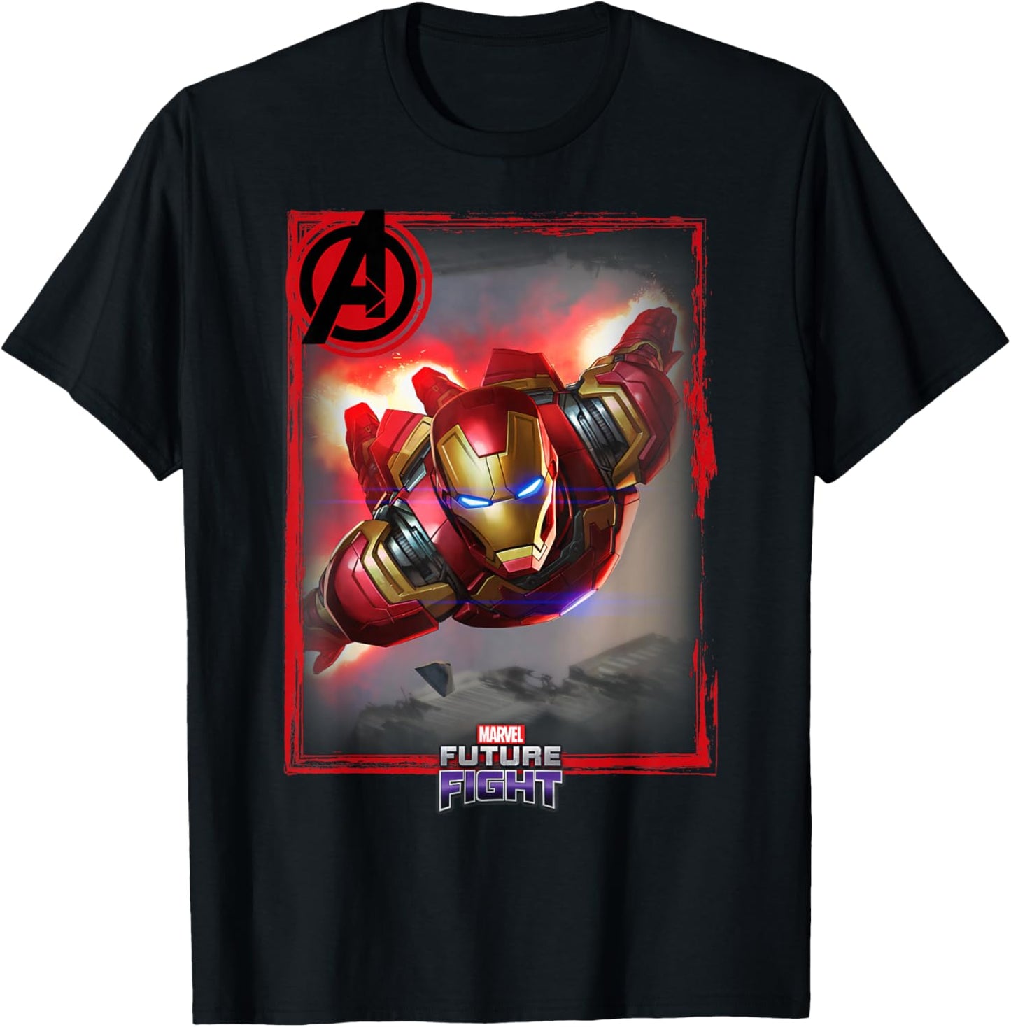 Marvel Future Fight Iron Man Portrait Graphic T-Shirt - T-Shirt | Black