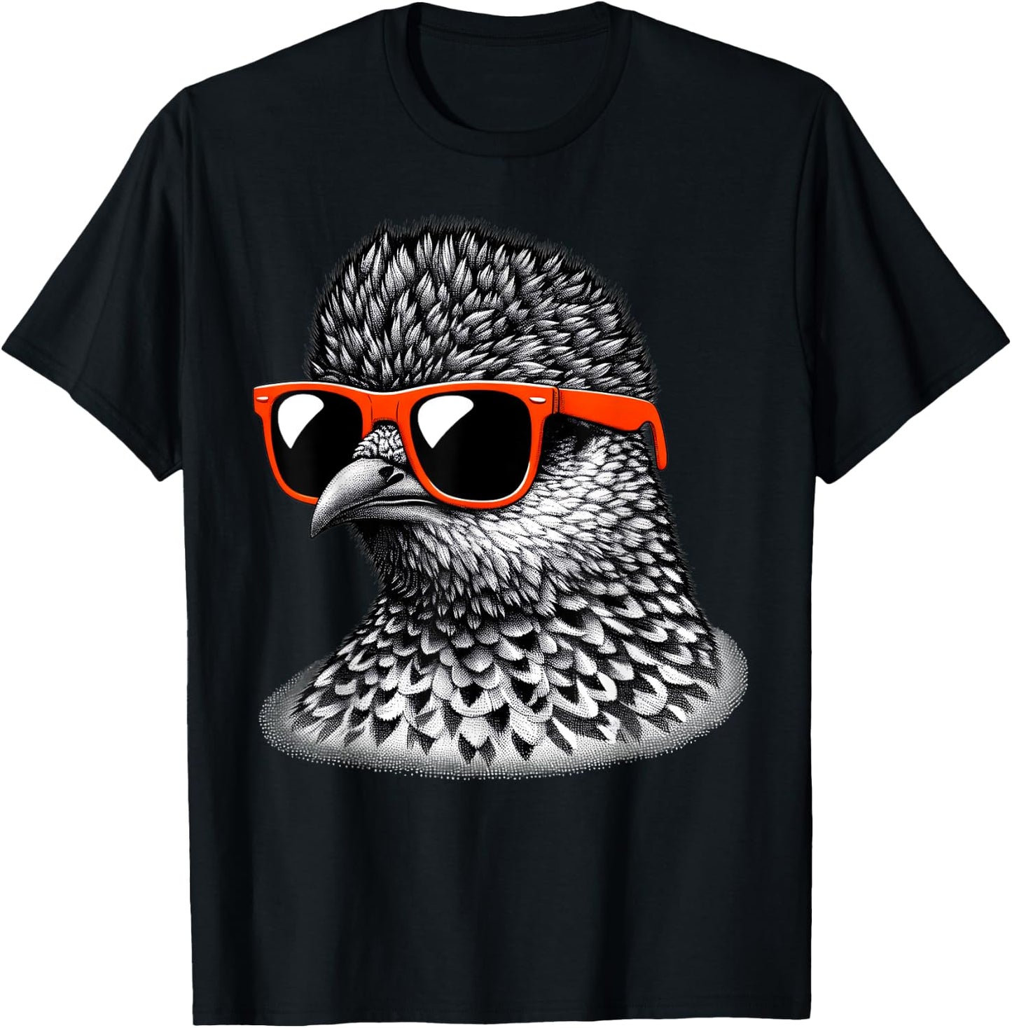 Cool Ptarmigan Bird Wearing Sunglasses Graphic Art T-Shirt - T-Shirt | Black