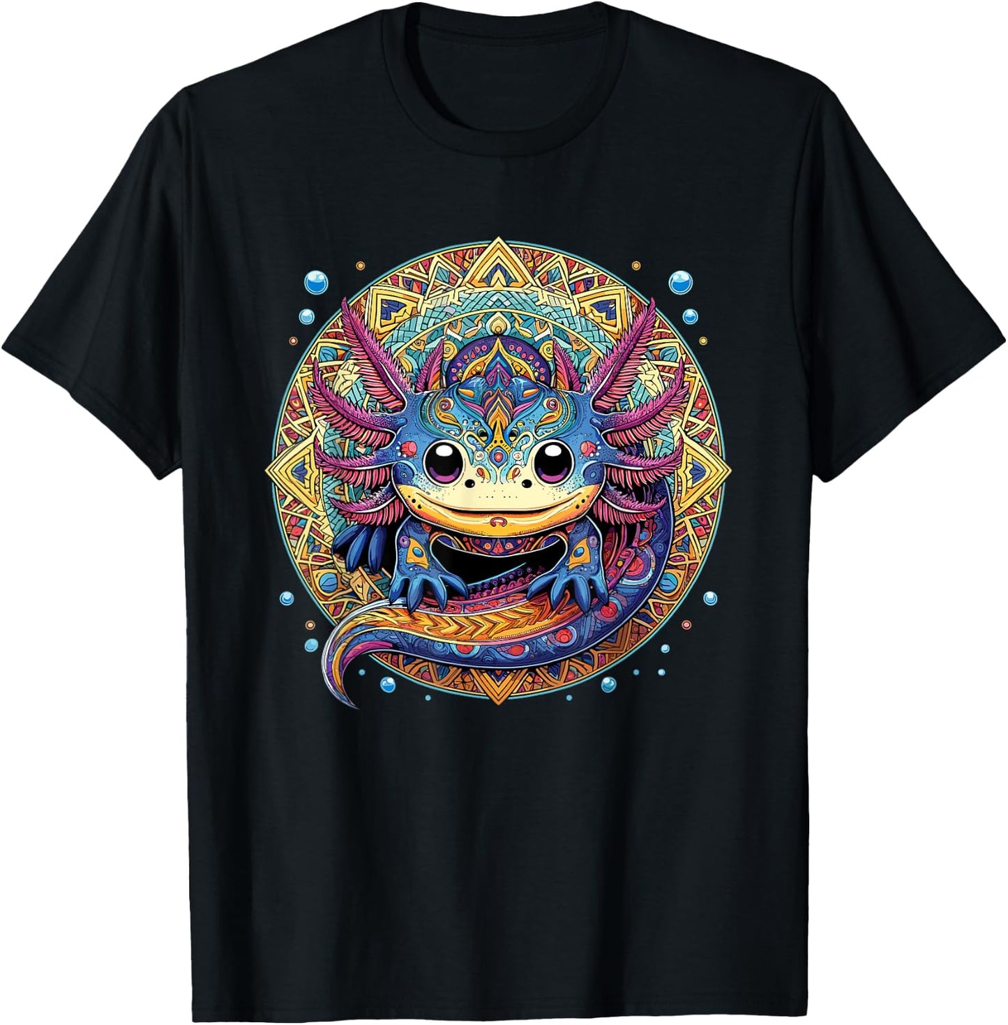 Axolotl Maya Aztec Axolot T-Shirt - T-Shirt | Black