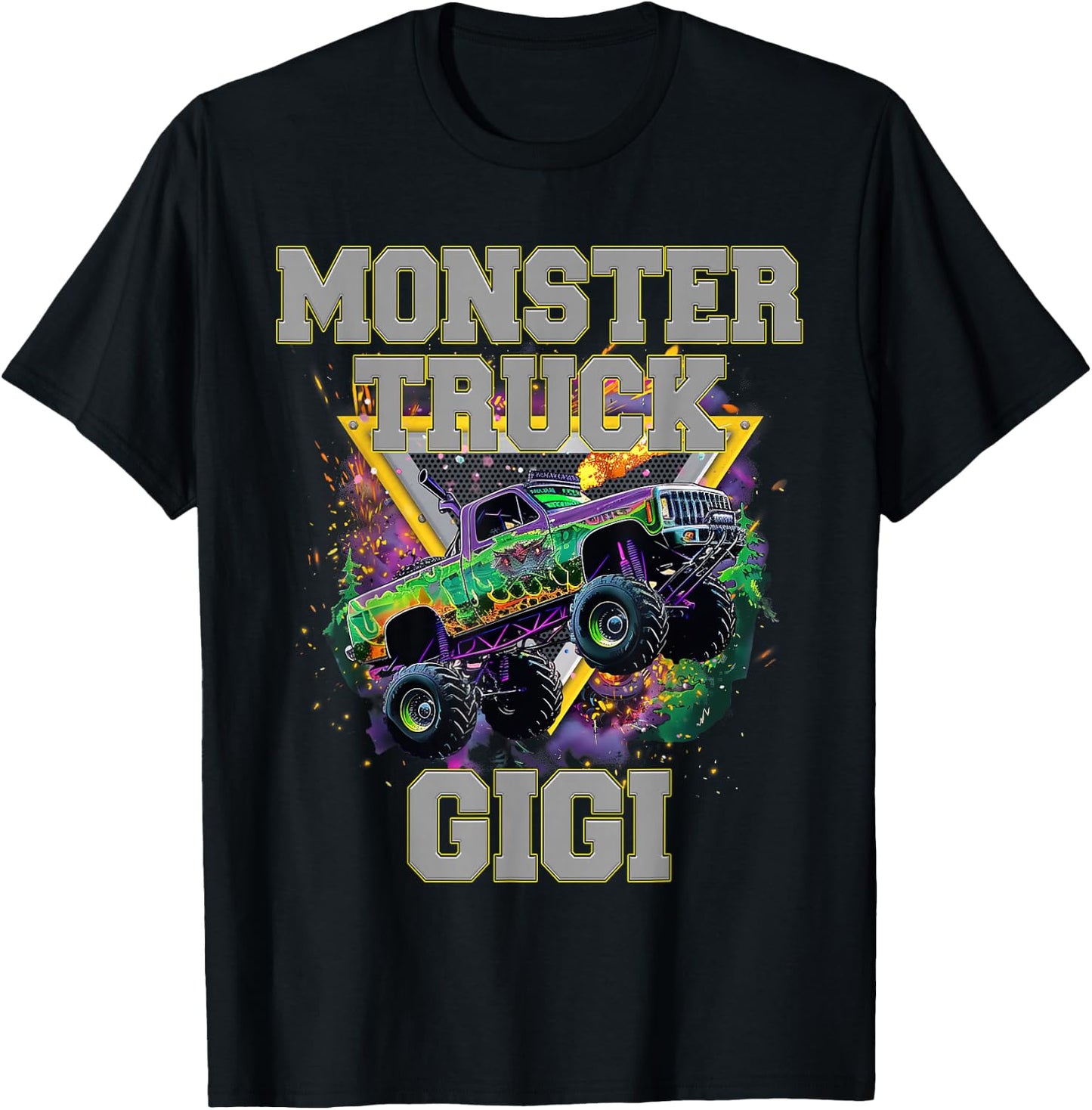 Monster Truck Gigi Monster Truck Are My Jam Truck Lovers T-Shirt - T-Shirt | Black