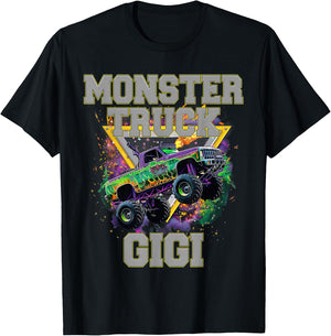 Monster Truck Gigi Monster Truck Are My Jam Truck Lovers T-Shirt - T-Shirt | Black