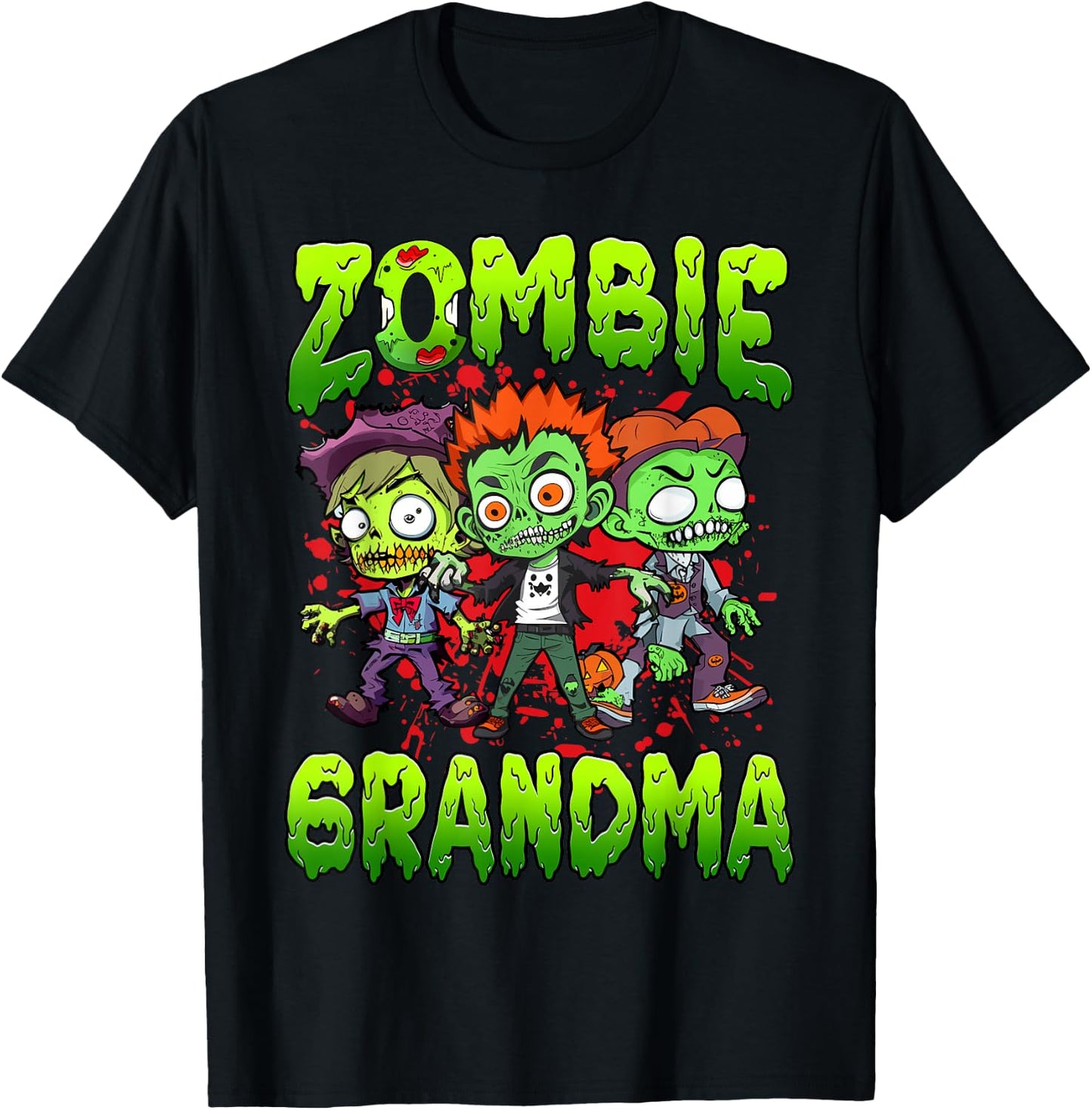 Zombie Grandma Halloween Costume Family Matching , Small, Black T-Shirt - T-Shirt | Black