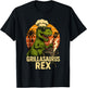 Funny Grilling Dinosaur Grillasaurus T-Rex BBQ Dad Joke T-Shirt - T-Shirt | Black