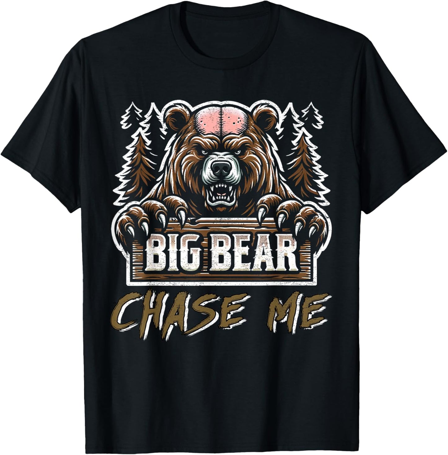 Great Outdoors Adventure Funny Movie Bear Mountain T-Shirt - T-Shirt | Black