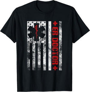 Emergency Department Emergency Medicine Physician ER Doctor T-Shirt - T-Shirt | Black