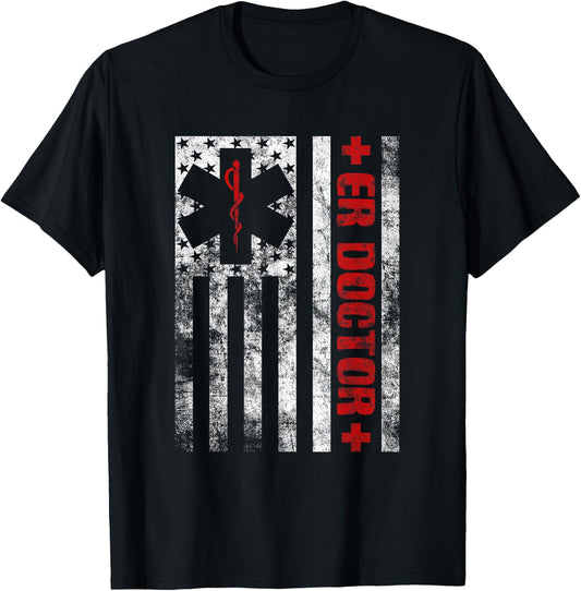 Emergency Department Emergency Medicine Physician ER Doctor T-Shirt - T-Shirt | Black