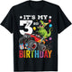 Three 3rd Birthday Dinosaur Monster Truck T-Shirt - T-Shirt | Black