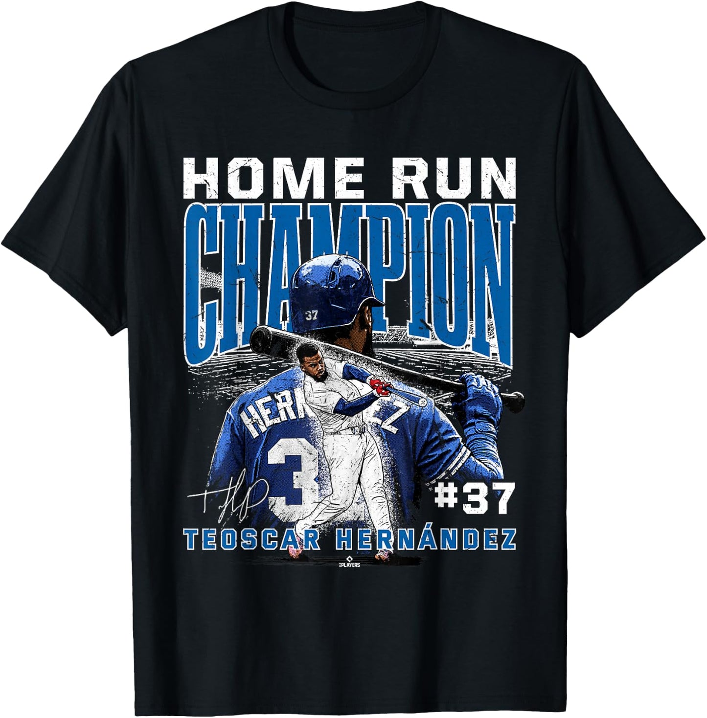 Home Run Champion Teoscar Hernandez Los Angeles MLBPA T-Shirt - T-Shirt | Black