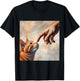 Funny Cat Art Michelangelo Parody Art for Cat Lovers T-Shirt - T-Shirt | Black