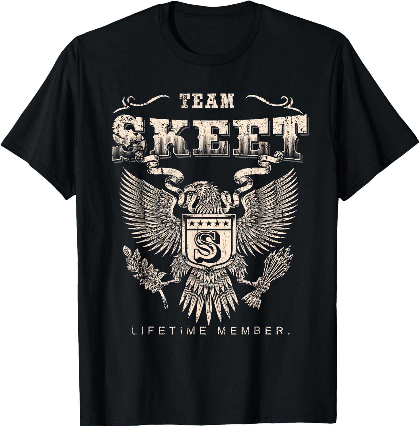 Team Skeet Lifetime Member - Skeet Name T-Shirt - T-Shirt | Black