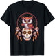 Sugar Skull Owl Day of Dead Halloween Dia De Muertos T-Shirt - T-Shirt | Black