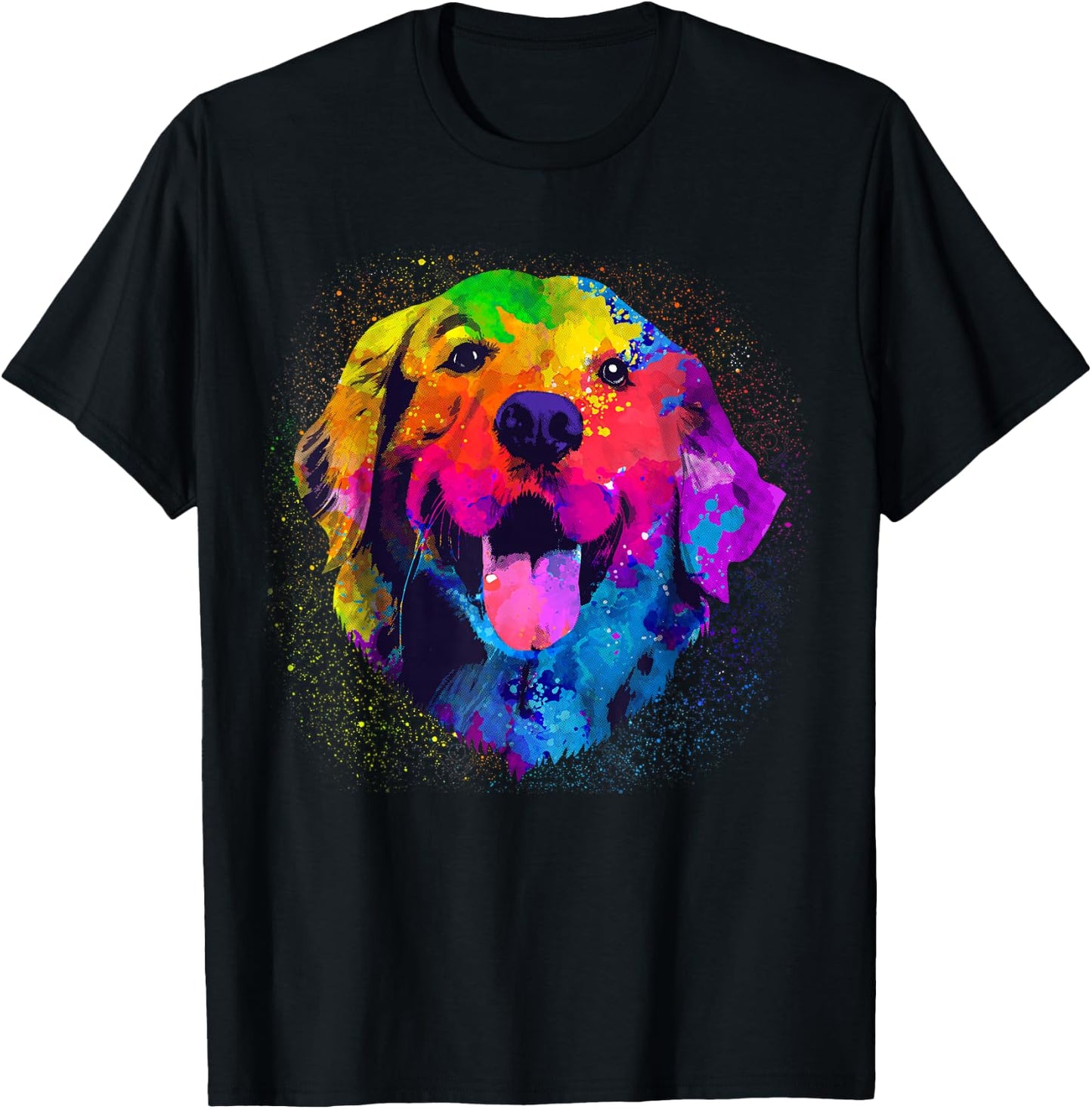 Golden Retriever Art Women Golden Retriever Lover T-Shirt - T-Shirt | Black