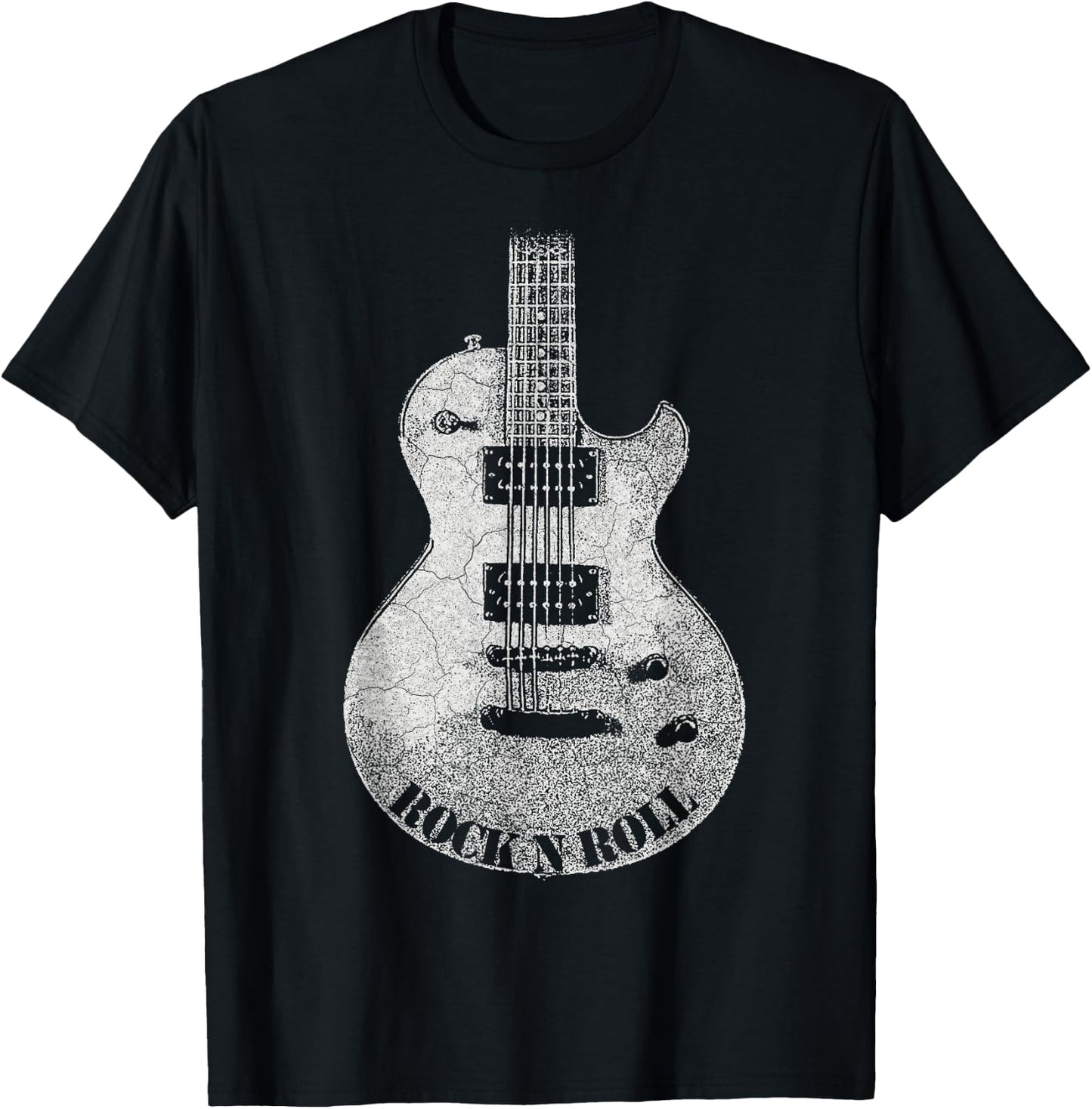 Rock and Roll Guitar Vintage ROCK Music T-Shirt - T-Shirt | Black