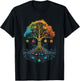 Yggdrasil Tree of Life with Moon Phases T-Shirt - T-Shirt | Black