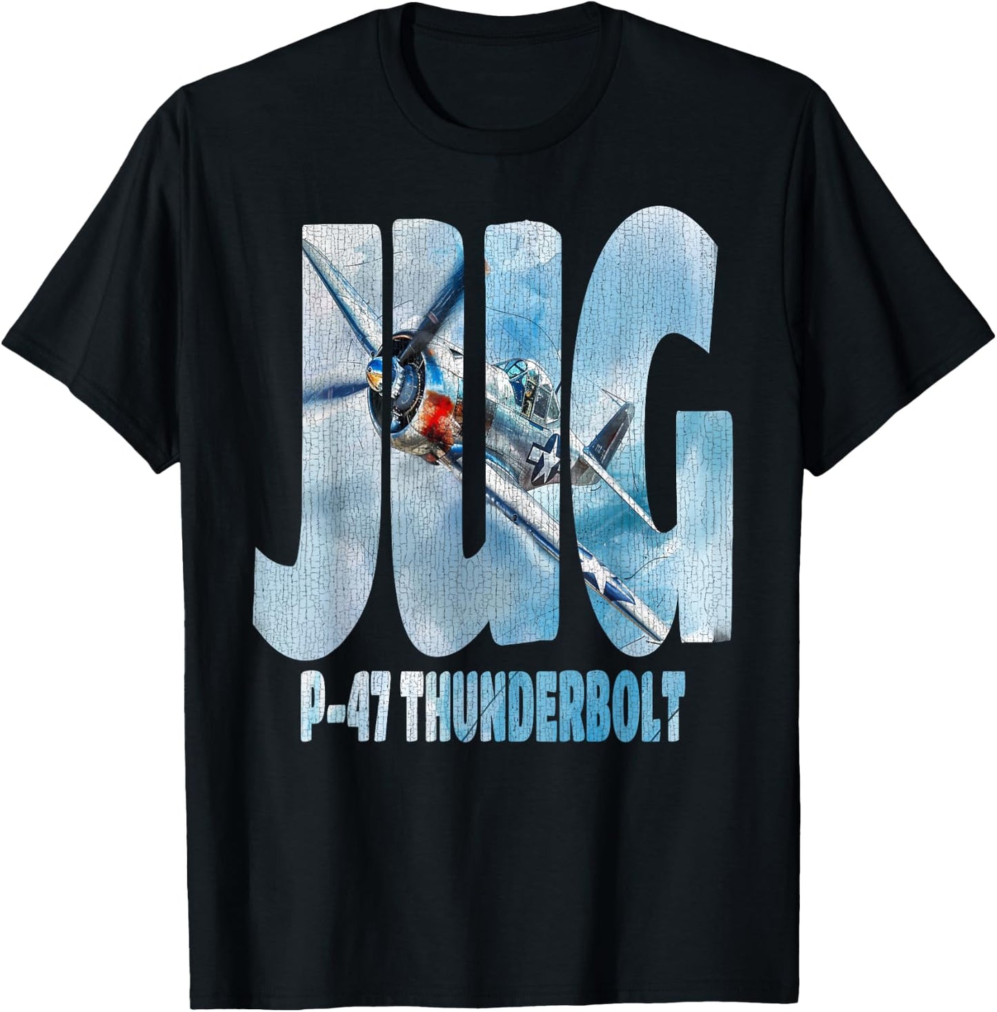 P:-47 Thunderbolt WW2 American Warbird Aviation Hobbyist T-Shirt - T-Shirt | Black