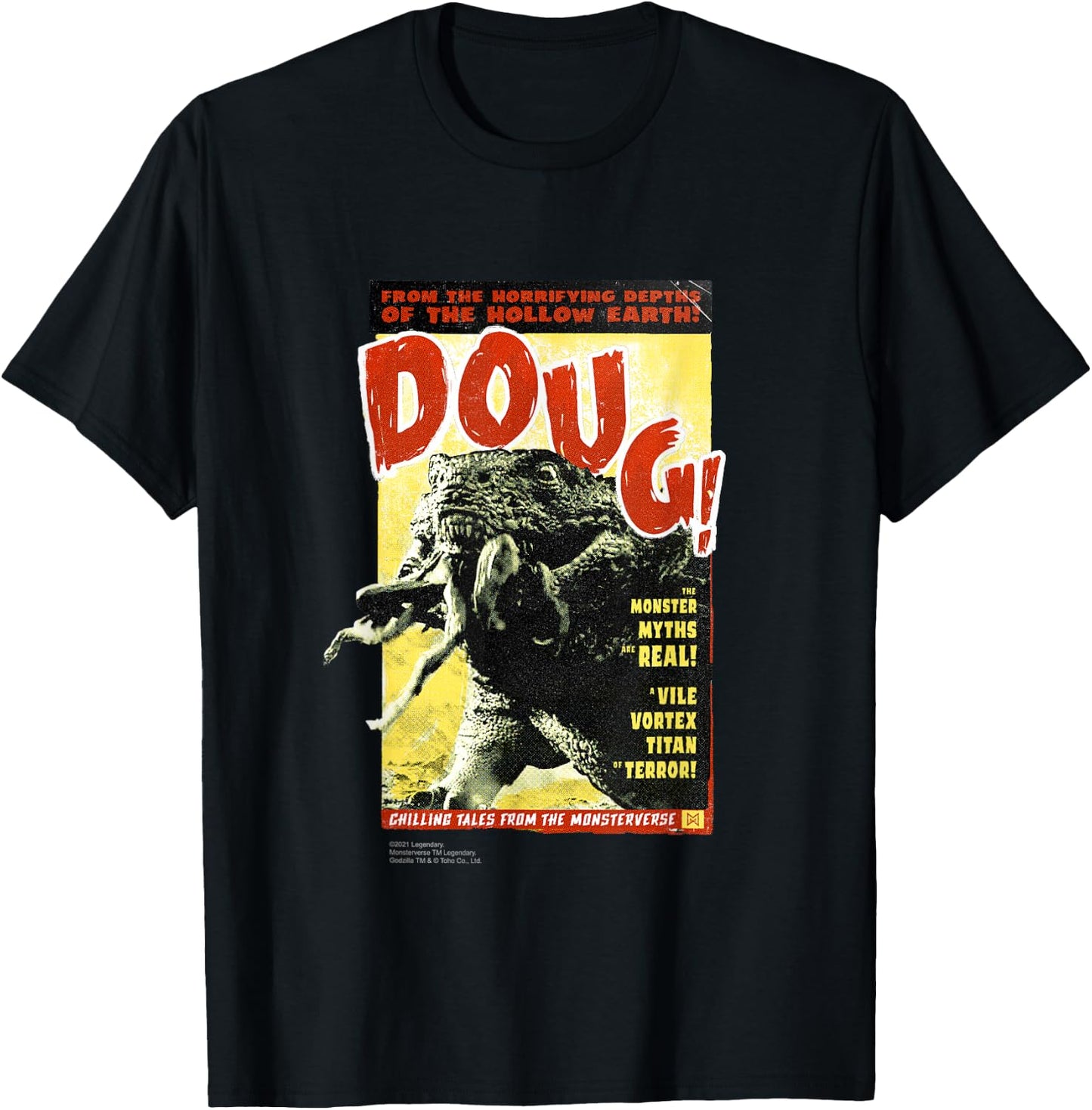 Godzilla vs Kong - Doug! retro poster T-Shirt - T-Shirt | Black