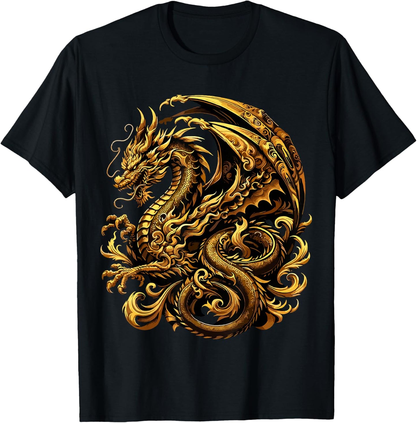 Golden Dragon T-Shirt - T-Shirt | Black