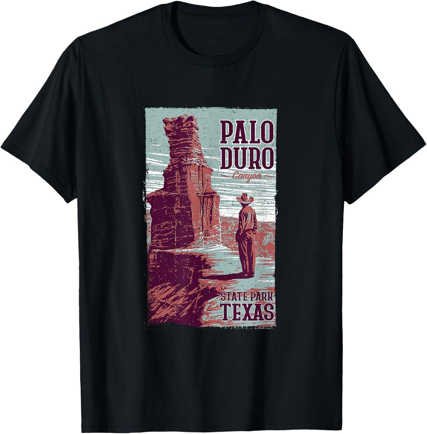 Vintage Palo Duro Canyon State Park Texas Hiking Souvenir T-Shirt - T-Shirt | Black