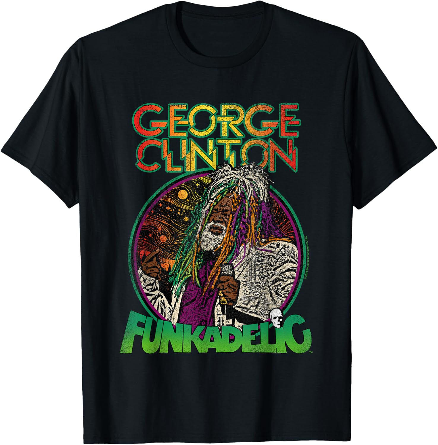 Popfunk George Clinton Live Hair , Small T-Shirt - T-Shirt | Black