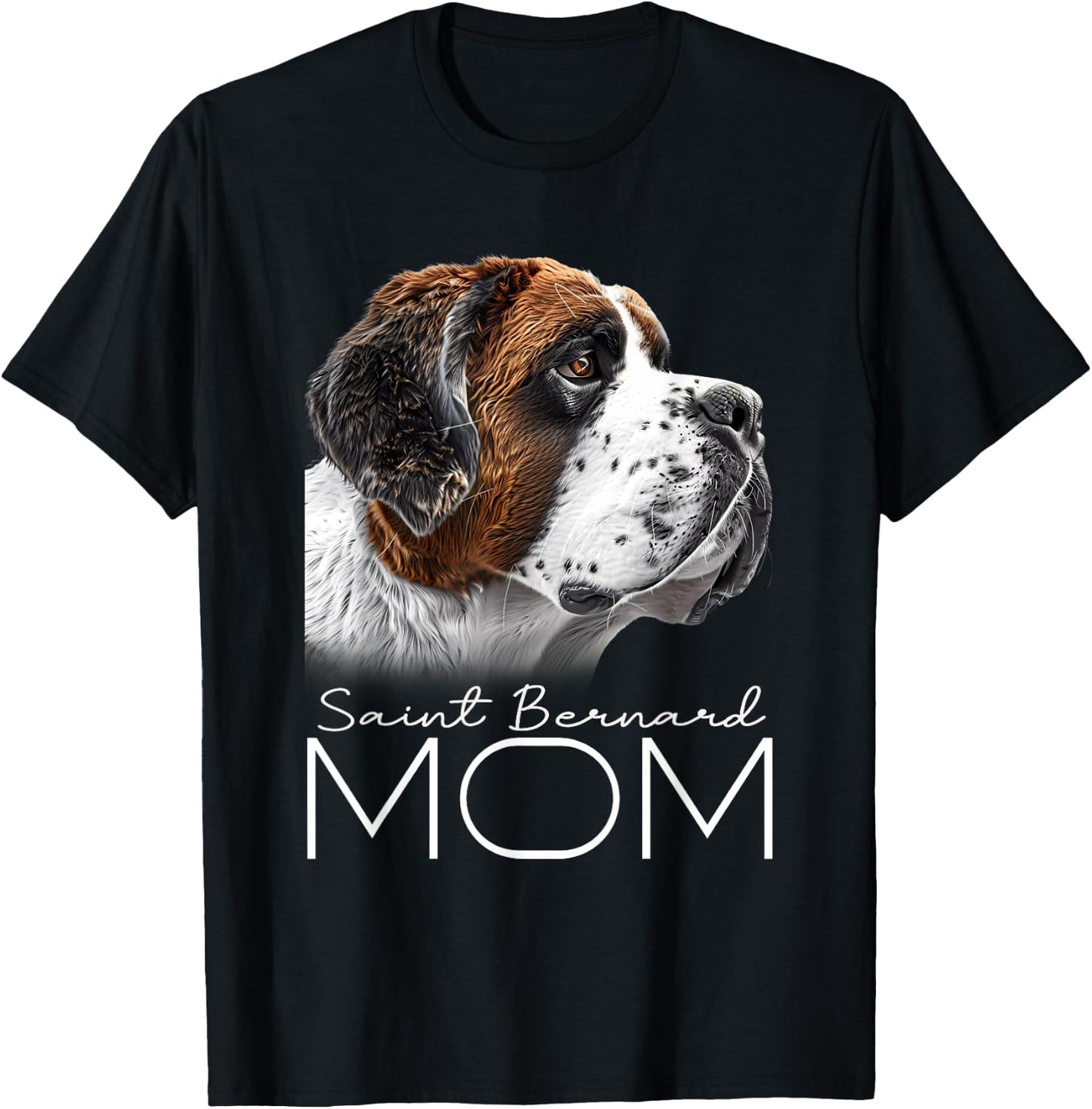 Saint Bernard Mom T-Shirt - T-Shirt | Black