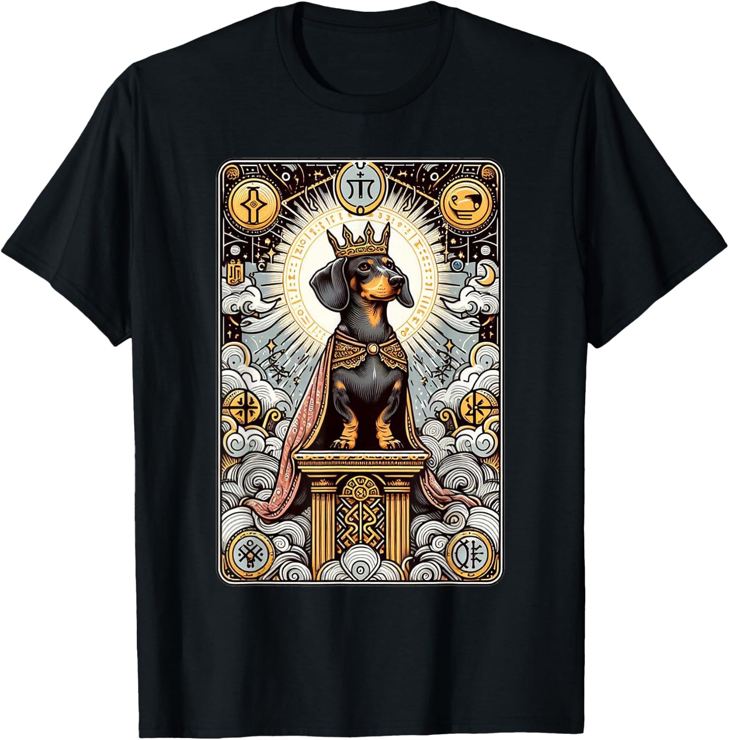 Dachshund tarot card T-Shirt - T-Shirt | Black