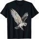 Vintage Aesthetic Nocturnal Birds Of Prey Night Flying Owl T-Shirt - T-Shirt | Black