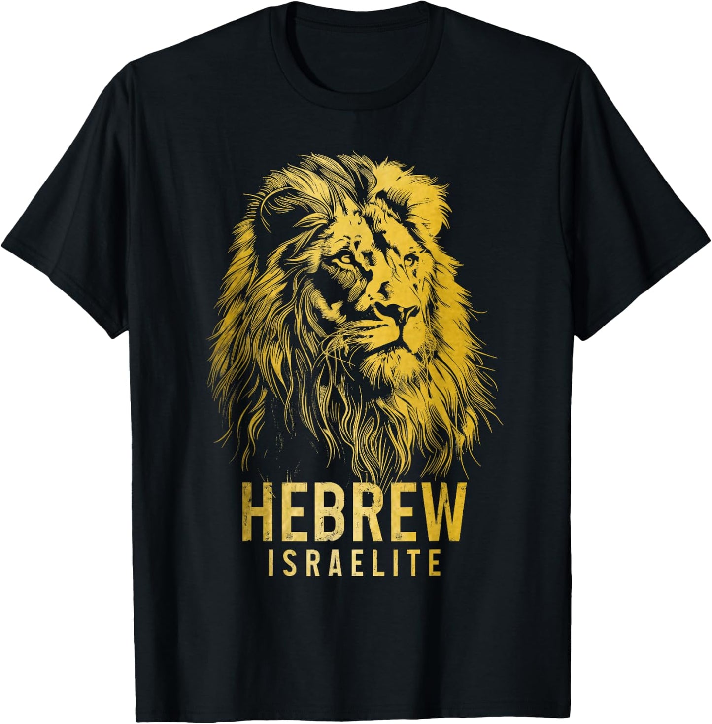Hebrew Israelite Lion Of Judah Tribe YHWH Jew Jewish Yah T-Shirt - T-Shirt | Black