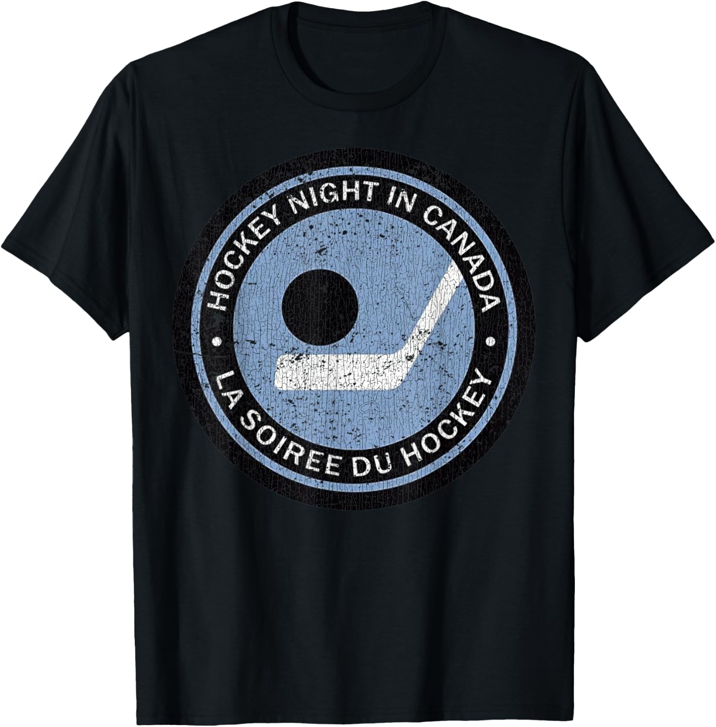 Vintage Hockey Night in Canada Hockey Player Classic Team T-Shirt - T-Shirt | Black