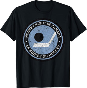 Vintage Hockey Night in Canada Hockey Player Classic Team T-Shirt - T-Shirt | Black