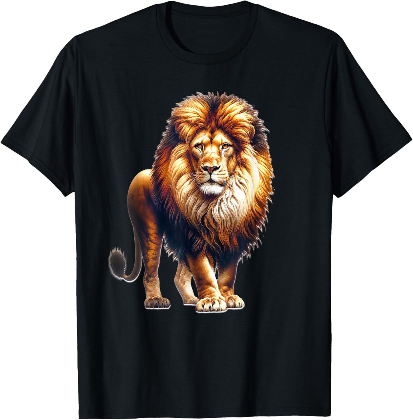 Lion Majestic Kingly T-Shirt - T-Shirt | Black