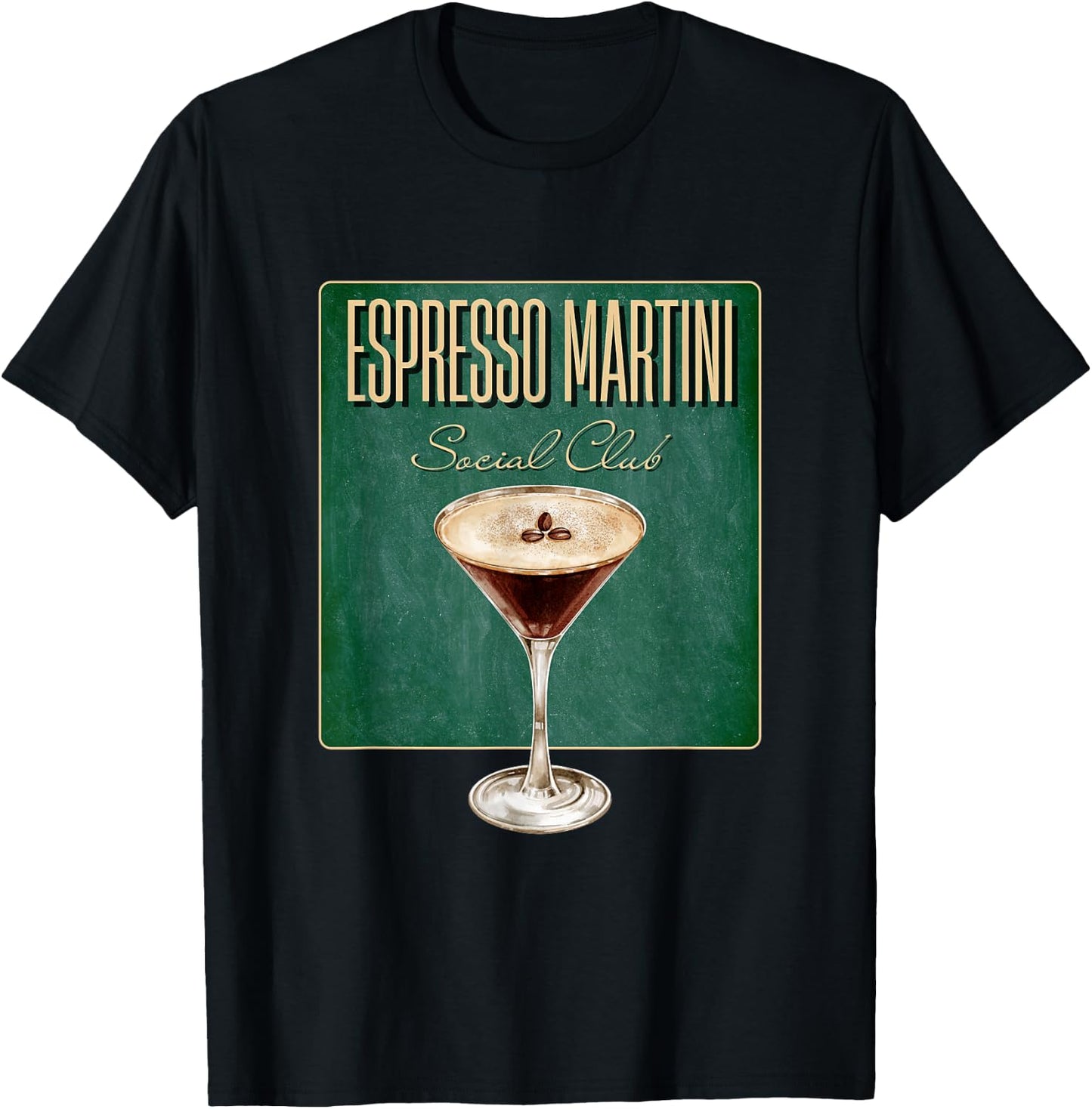 Espresso Martini Social Club | Coffee Cocktail Cafe Bar Team T-Shirt - T-Shirt | Black
