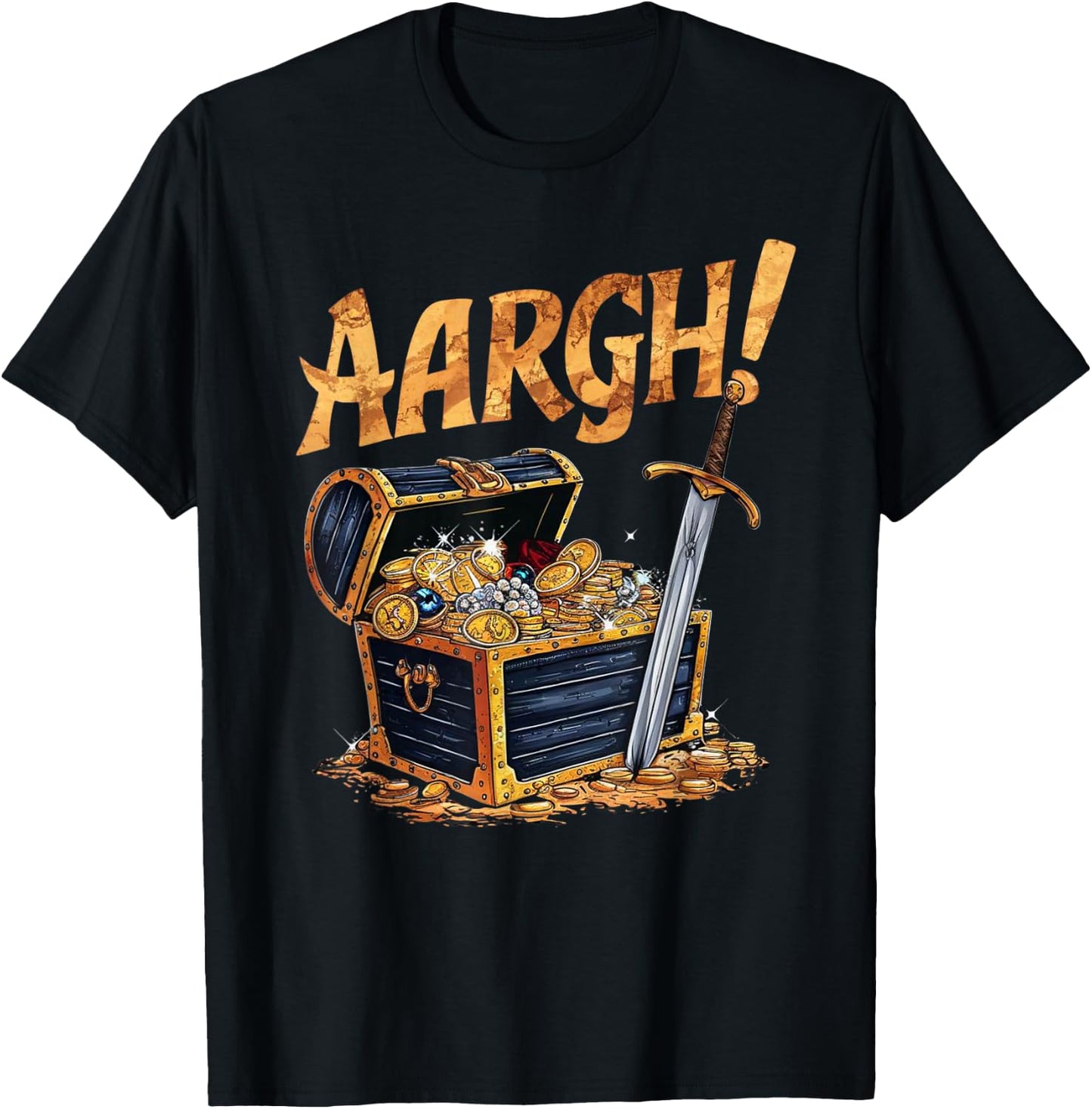 Pirate Treasure 'Aargh!' for Talk Like a Pirate Day T-Shirt - T-Shirt | Black