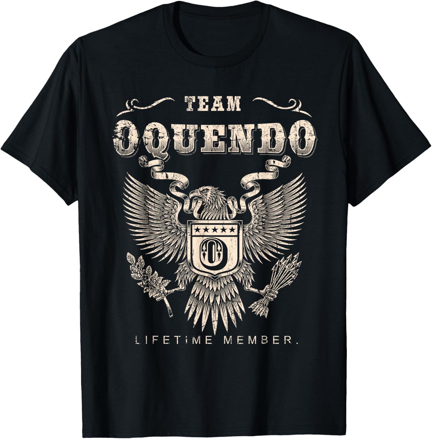 Team OQUENDO Family Name Lifetime Member T-Shirt - T-Shirt | Black