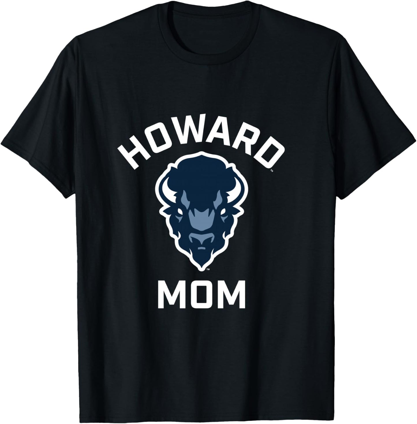 Howard University Bison Arched Mom T-Shirt - T-Shirt | Black