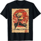 Vintage Japanese Art Golden Retriever Ninja Samurai Warrior T-Shirt - T-Shirt | Black