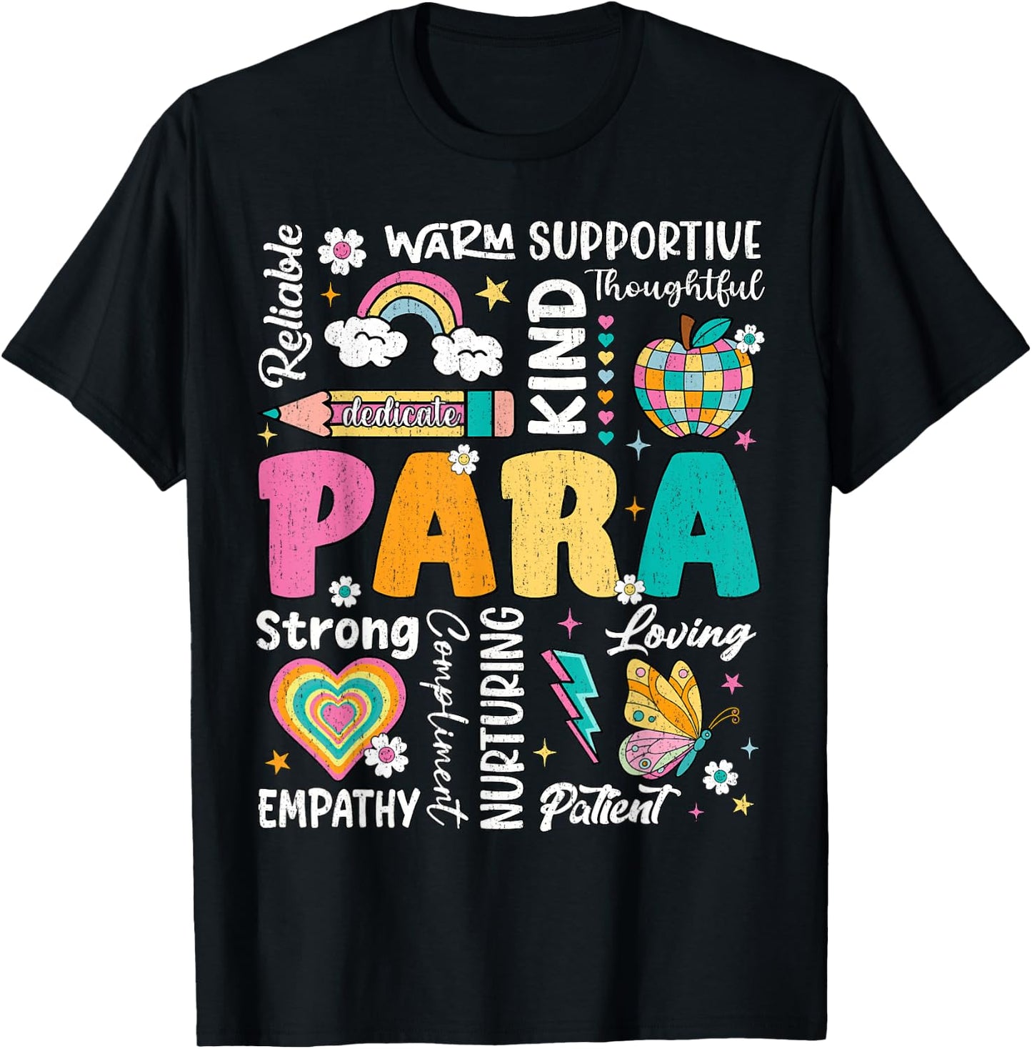 para Paraprofessional Paraeducator First Day Back to School T-Shirt - T-Shirt | Black
