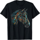 Horse Art - Horse Motif Animal Horse T-Shirt - T-Shirt | Black