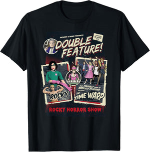 Rocky Horror Show Double Feature Posters T-Shirt - T-Shirt | Black